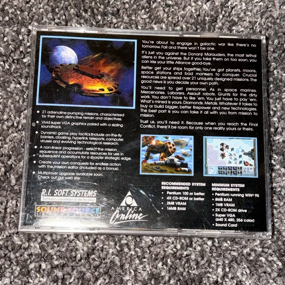 Final Conflict Sound Source Interactive PC Video Game Vintage 1997 Complete Used